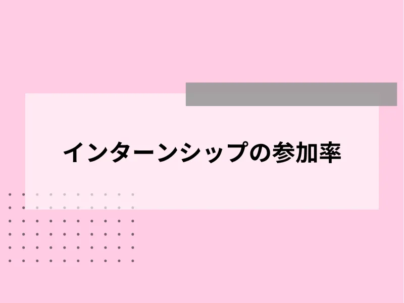 インターンシップの参加率