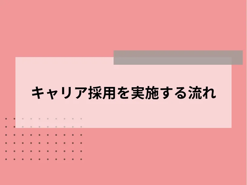 キャリア採用を実施する流れ