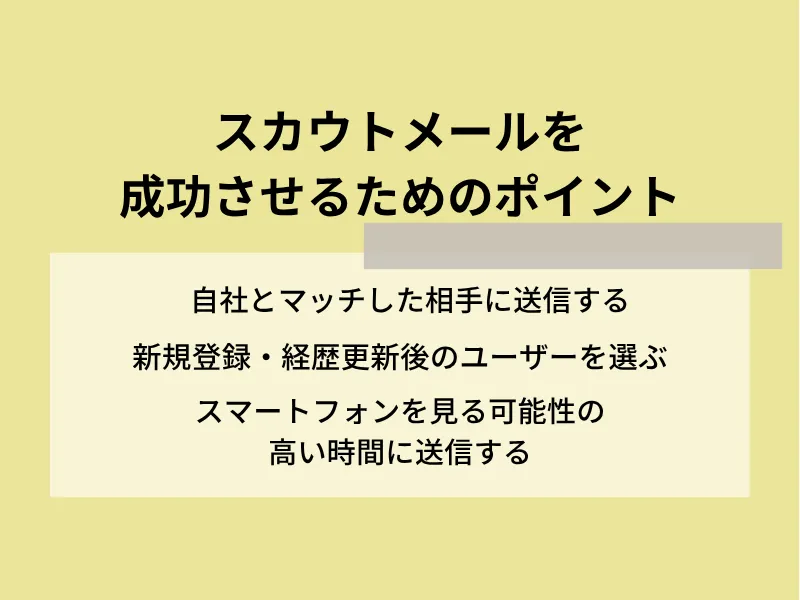 スカウトメールの返信率・応募率を上げるためのポイント