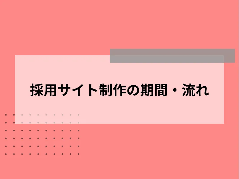 採用サイト制作の期間・流れ