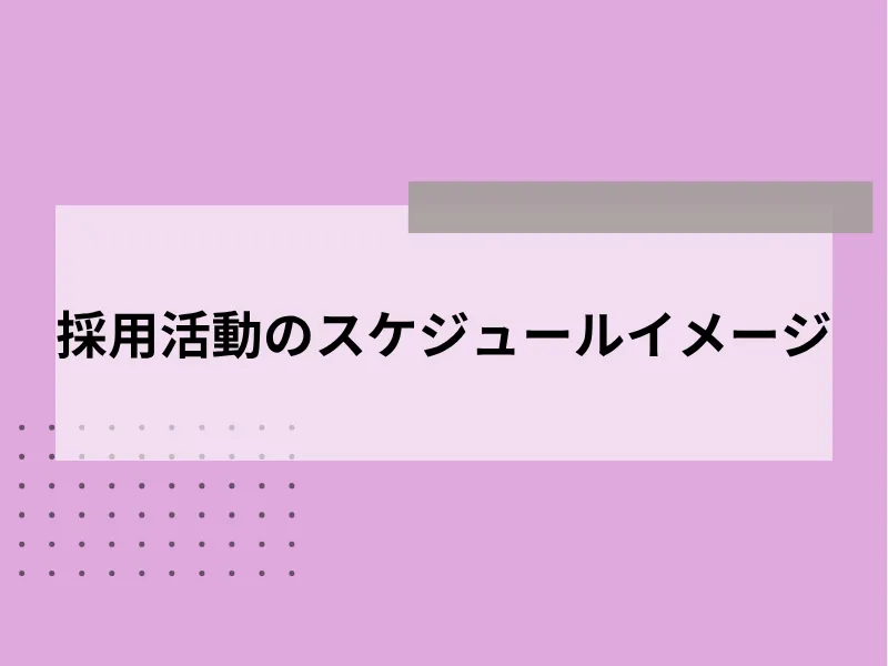 採用活動のスケジュールイメージ