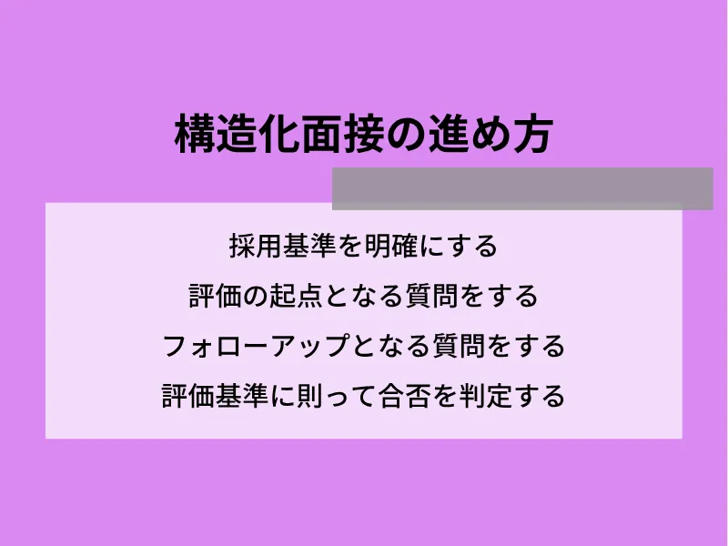 構造化面接の進め方