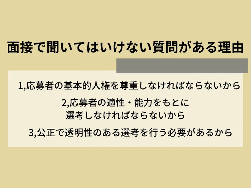 面接で聞いてはいけない質問がある理由
