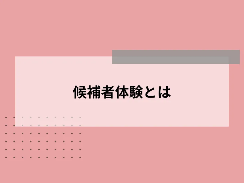 候補者体験とは