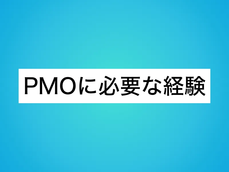 PMOに必要な経験