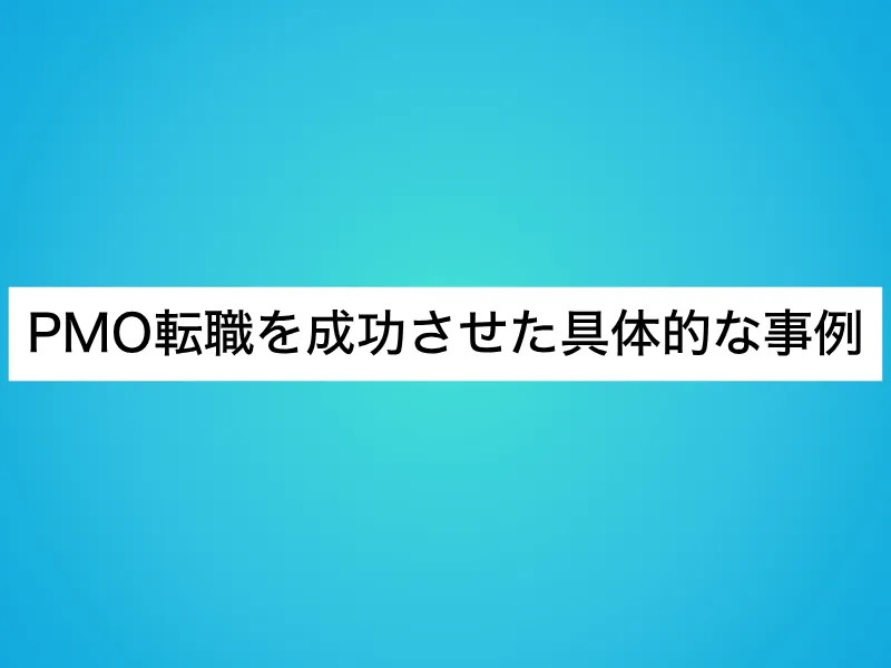 PMO転職を成功させた具体的な事例
