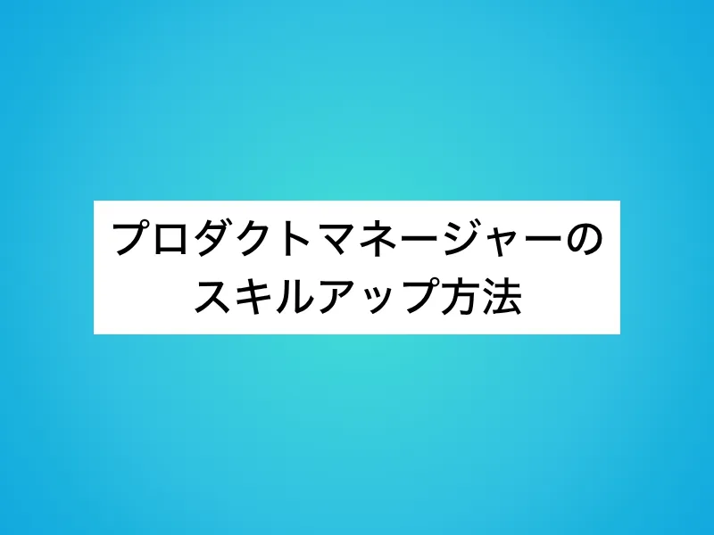 プロダクトマネージャー(PdM)のスキルアップ方法