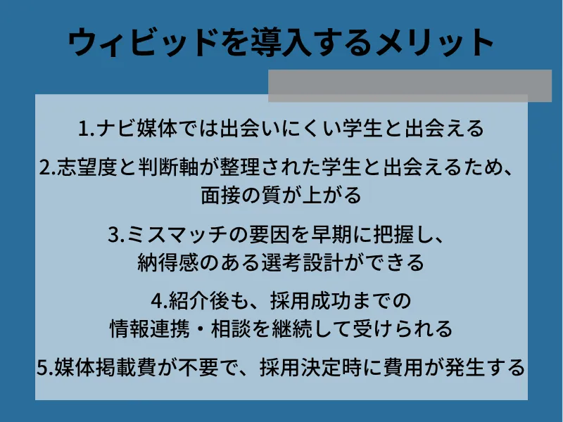 ウィビッドを導入するメリット